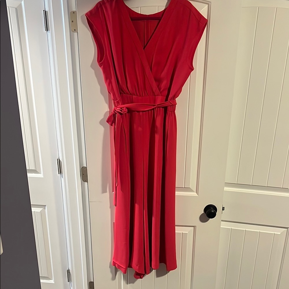 Eliza J Pink Sleeveless V-Neck Jumpsuit